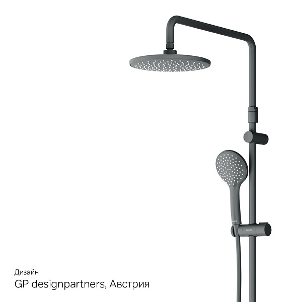 F42890A24 Gem набор 2в1: см-ль д/душа, верхний душ d 220 мм, ручн.душ 110 мм, 1 ф-ция, душевая штанг