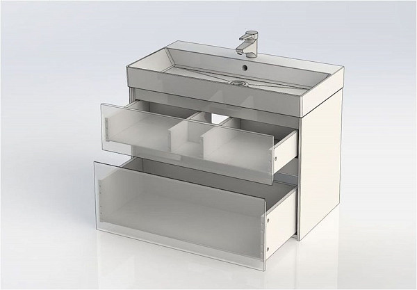 Тумба под раковину Aquanet Бруклин 85 белый 00203960