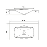 Раковина под тумбу Акватон - БЛЕНТ 80 1A709231BL010