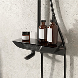 Смеситель для ванны с верхним душем, черный матовый, SpaHome, IDDIS, SPABLBTi06