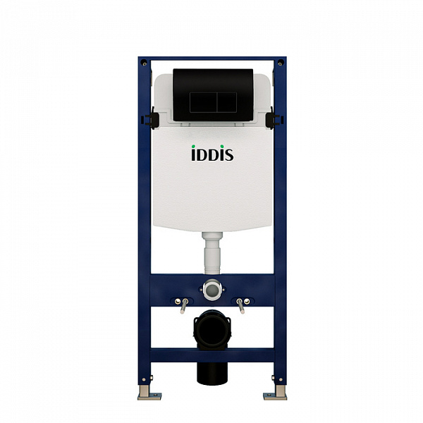 Комплект 2 в 1: инсталляция и клавиша смыва, черн., Optima Home, IDDIS, OPH00MBi32K