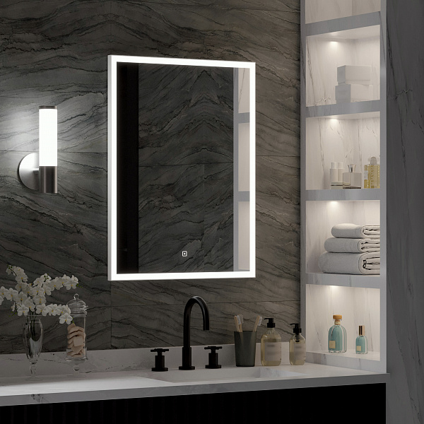 Зеркало Континент "Frame white standart" 600x800