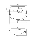 Полукруглая раковина Santek Бореаль 60 1WH110484