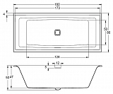 Акриловая ванна Riho Still Square 180х80 LED правая B099003005