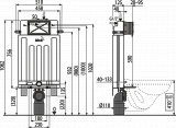 Смывной бачок скрытого монтажа для унитаза AlcaPlast Alcamodul AM100/1000E Ecology