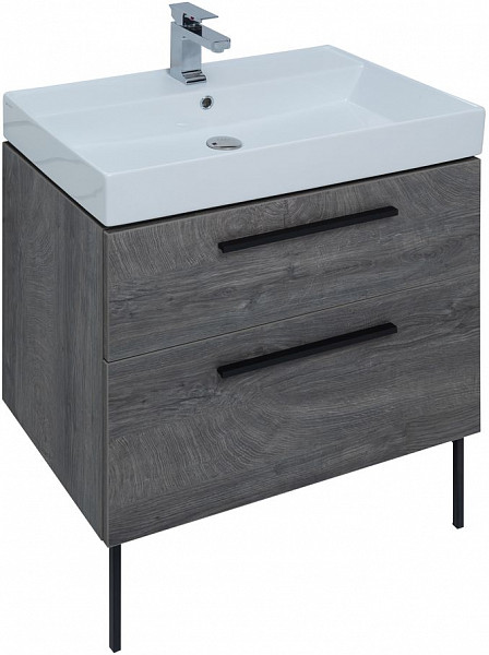 Тумба под раковину Aquanet Nova 75 дуб рошелье (2 ящика) 00242260