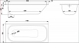 Стальная ванна Bette  Form 170х75 2947-000AD с шумоизоляцией