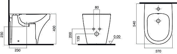 C503111WH Inspire биде напольное