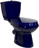 Унитаз-компакт Оскольская керамика Элисса Антивсплеск Стандарт, нижний подвод воды, косой выпуск, синий