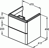 Тумба под раковину Ideal Standard Adapto T4299PB