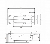 Акриловая ванна Besco Majka Nova 120x70 WAM-120-PK