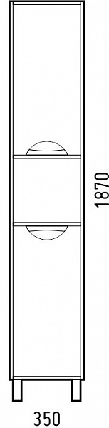 Шкаф-пенал Corozo Чикаго 35 бетон SD-00000307