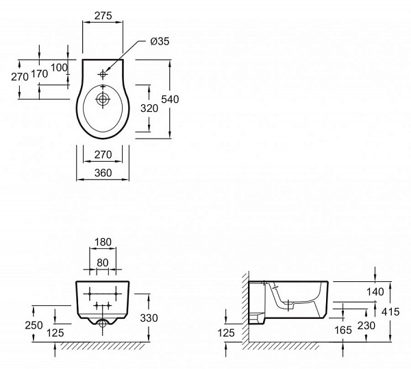 Биде подвесное Jacob Delafon Formilia Viragio E4774-00