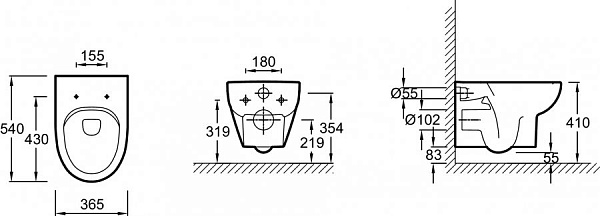 Комплект унитаз подвесной Jacob Delafon Odeon Up с инсталляцией, крышкой-сиденьем и клавишей смыва