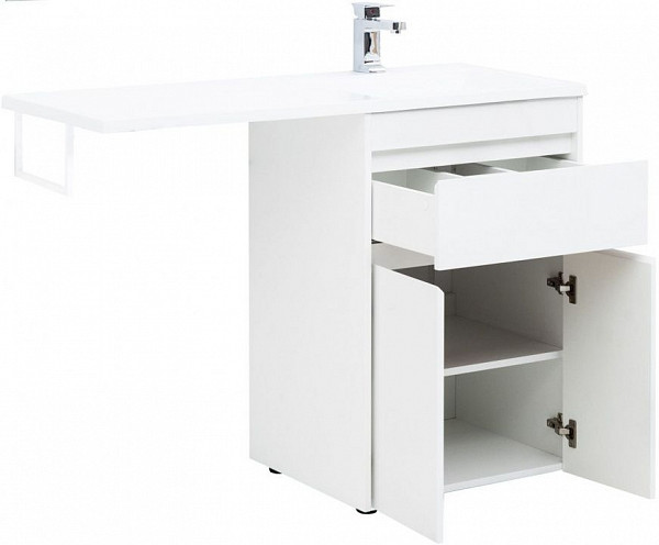 Тумба под раковину Aquanet Токио 58 белый (напольная, 1 ящик, 2 дверцы) 00237745