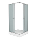Душ. уголок NG-008-14Q (800х800х1950) низкий поддон(13см) стекло МАТОВОЕ, 2 места