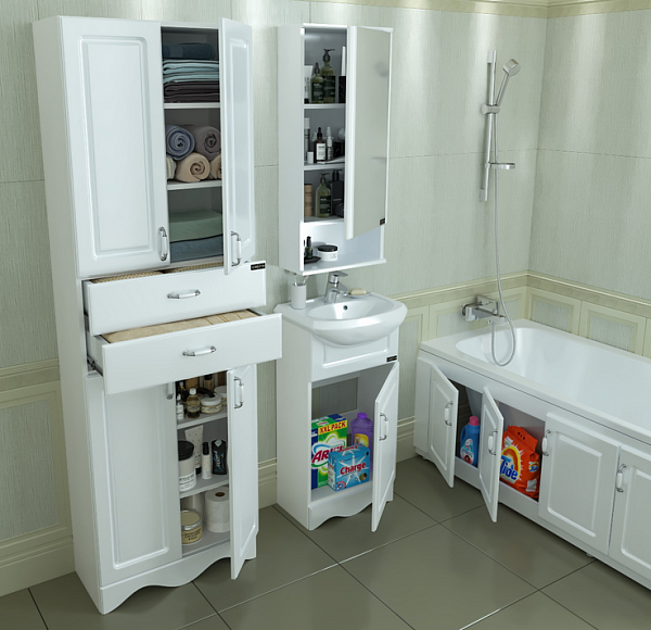 Тумба под раковину Верона 45 напольная с цоколем Санта 700189