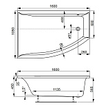 Акриловая ванна Vagnerplast Veronela Offset 160x105 левая VPBA160VEA3LX-04
