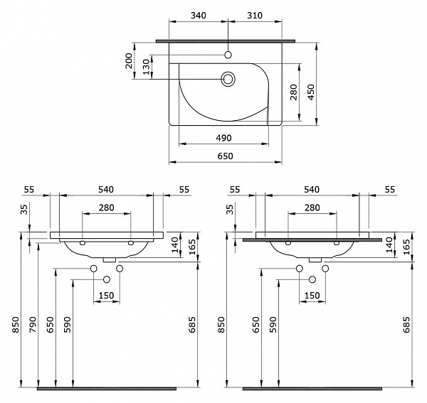 Раковина Bocchi Taormina Arch 1009-001-0126 белая