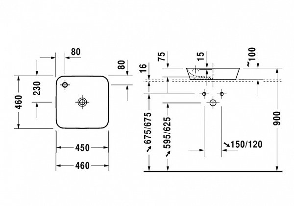 Рукомойник Duravit Cape Cod 2340460000