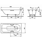 Стальная ванна Kaldewei Saniform Plus Star 180x80 133700013001 easy-clean mod. 337 с отверстиями под ручки