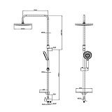Душевой гарнитур с верхней лейкой, Mirro, IDDIS, MIRSB5Fi76