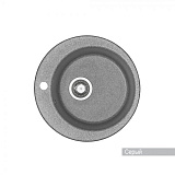 Мойка для кухни Aquaton Иверия круглая серая 1A711032IV230