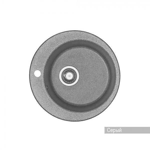 Мойка для кухни Aquaton Иверия круглая серая 1A711032IV230