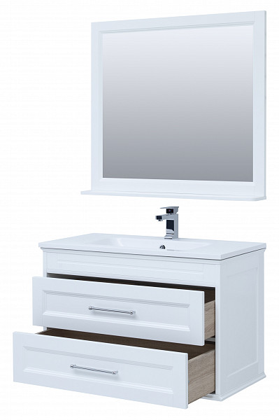 Мебель для ванной Aquanet Бостон М 100 белый (лит. мрамор) 00258284