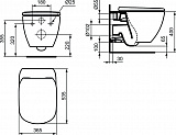 Унитаз подвесной Ideal Standard Tesi T355101 безободковый