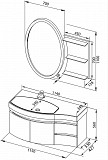 Мебель для ванной Aquanet Опера 115 L белый (2 дверцы 2 ящика) 00169414