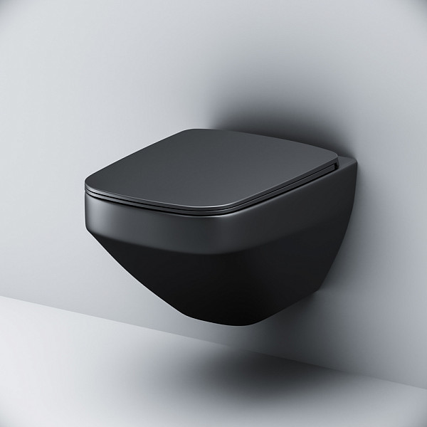 C50A1700MBSC Inspire V2.0 подвесной унитаз FlashClean с сиденьем микролифт, черн мат