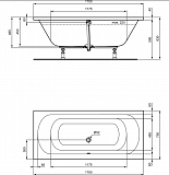Акриловая ванна Ideal Standard Hotline Duo K274901 170х75 без гидромассажа
