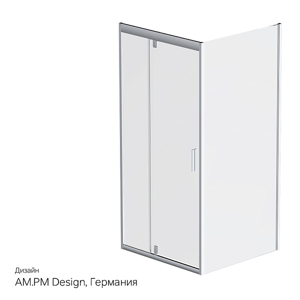 W90G-404-090MT Душевое ограждение Gem Sqare Pivot 90x90 стекло прозрачное, профиль матовый хром, без