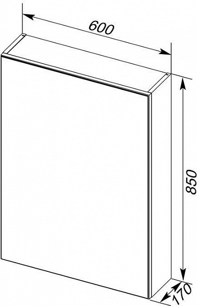 Зеркальный шкаф Aquanet Алвита New 60 дуб веллингтон белый 00277541