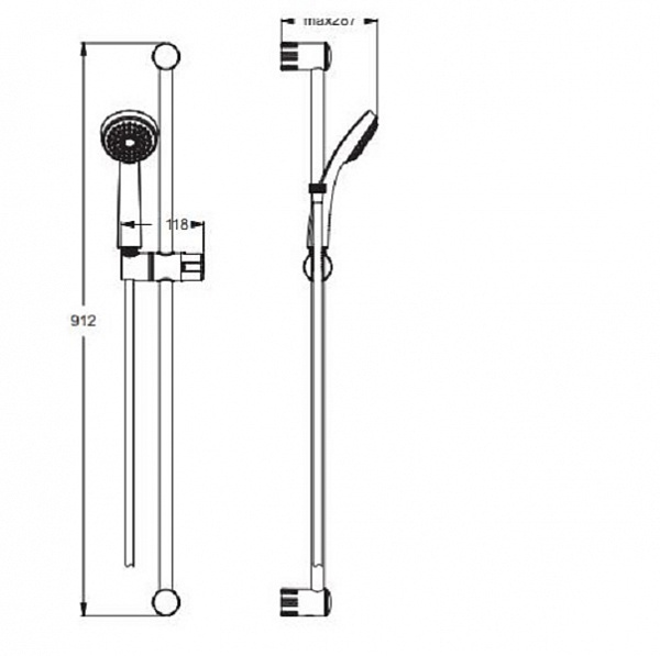 Душевой гарнитур Vidima Seva Jet BA190AA
