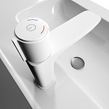 Смеситель для умывальника с инновационным управлением Push Control, белый матовый, Slide, IDDIS, SLIWTBTi01