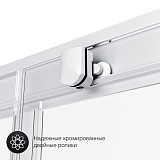 W90G-404-120280-MT Gem Twin Slide 120x80. Душевое ограждение,120x80, профиль мат хром, стекло прозра