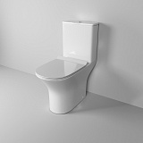 Унитаз Classic GR-4465S (650*340*790) напольный БЕЗОБОДКОВЫЙ с тонкой крышкой, 2 места