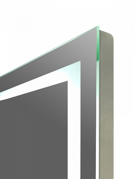 Зеркало Континент "Verte Led" 800х900 с часами, датчиком движения