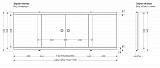 Фронтальная панель для ванны раздвижная Aquanet Kupe 164 00273300