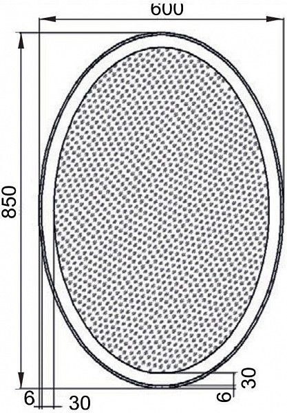 Зеркало Aquanet Комо 6085 LED 00196667