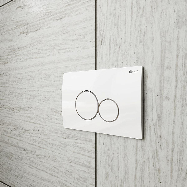 Клавиша смыва Point Виктория PN44061WC для инсталляции, белая/хром