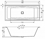 Акриловая ванна Riho Still Square 170x75 B100001005