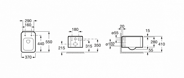 Унитаз (чаша) Roca Element подвесной 346577000