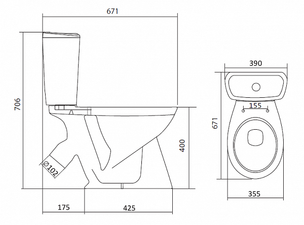 Унитаз Бриз 1WH202569 Santek