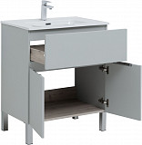 Тумба под раковину Aquanet Алвита New 70 1 ящик, 2 дверцы, серый 00303899