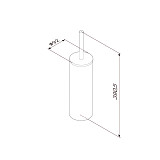A7433500 Sense L, Стойка с туалетной щеткой, сталь
