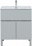 Тумба под раковину Aquanet Алвита New 70 1 ящик, 2 дверцы, серый 00303899