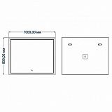Зеркало AZARIO Deluxe 1000х800 влагостойкое с подсветкой (CS00071914)